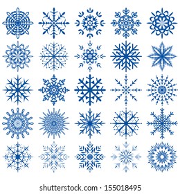 snowflake icon set - Illustration .