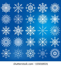 snowflake icon set - Illustration .