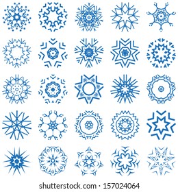 snowflake icon set - Illustration 