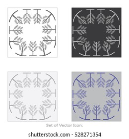 Snowflake icon set. Isolated sign symbol. Vector illustration.