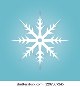 Snowflake icon set. Snow flake silhouettes. Winter and Christmas symbol. Vector illustration.