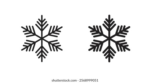 Snowflake icon set vector graphics designs