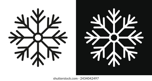 Conjunto de iconos de copo de nieve. Ilustración vectorial