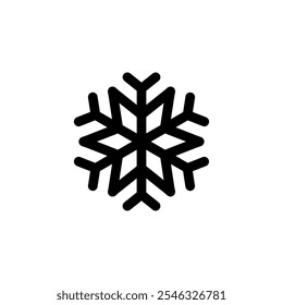 Snowflake icon set. Vector illustration.