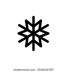 Snowflake icon set. Vector illustration.
