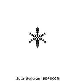 símbolo de signo vectorial del conjunto de iconos de copo de nieve