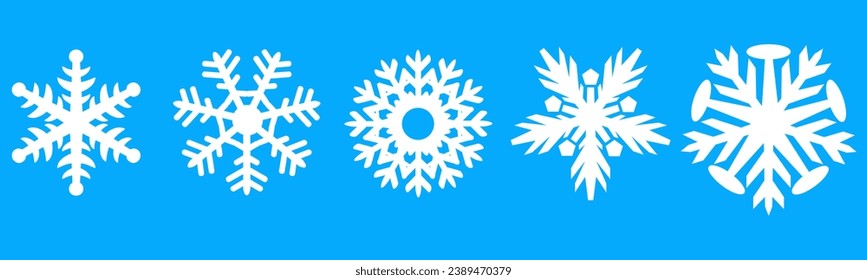 snowflake icon set vector sign symbol, snowflake vector, snowflake set
