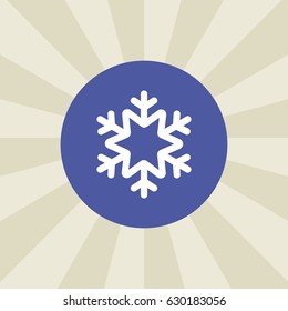 snowflake icon. sign design. background