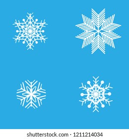 snowflake  icon. sign design. Blue background.