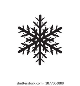 snowflake icon. sign design. vector silhouette. white background