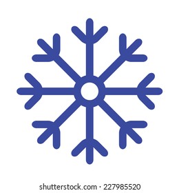 Snowflake icon or sign isolated on white background. Vector illustration.