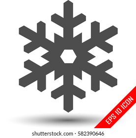 Snowflake icon. Snowflake sign isolated on white background. Snowflake logo. Vector illustration.
