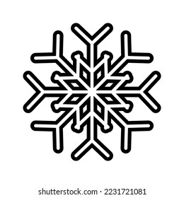 Snowflake icon. sign for mobile concept and web design. vector illustration
