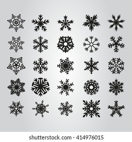 snowflake icon, sign and symbol vector illustration