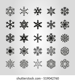 snowflake icon, sign and symbol vector illustration