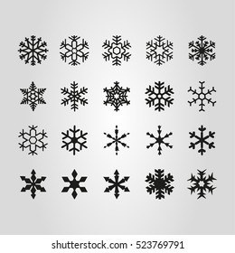 snowflake icon, sign and symbol vector illustration