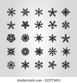 snowflake icon, sign and symbol vector illustration