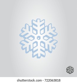 snowflake icon, sign and symbol vector illustration