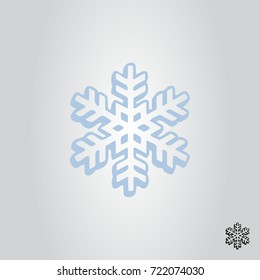 snowflake icon, sign and symbol vector illustration