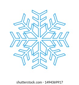 Snowflake icon sign vector, Snowflake Symbol. Vector Icons illustration on white background