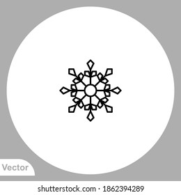 Snowflake icon sign vector,Symbol, logo illustration for web and mobile