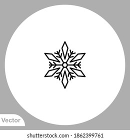 Snowflake icon sign vector,Symbol, logo illustration for web and mobile