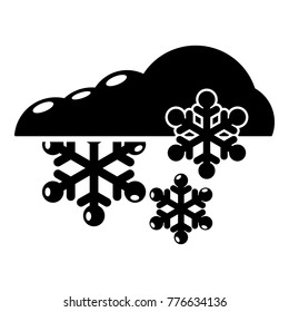 Snowflake icon. Simple illustration of snowflake vector icon for web