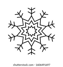 Snowflake icon. Simple line, outline vector flake of snow icons for ui and ux, website or mobile application