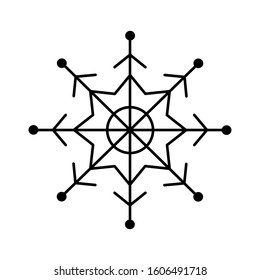 Snowflake icon. Simple line, outline vector flake of snow icons for ui and ux, website or mobile application