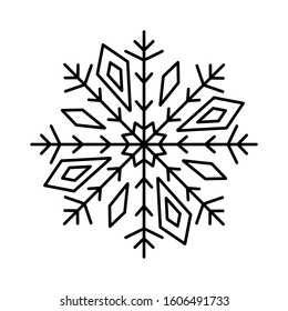 Snowflake icon. Simple line, outline vector flake of snow icons for ui and ux, website or mobile application