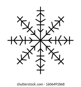 Snowflake icon. Simple line, outline vector flake of snow icons for ui and ux, website or mobile application
