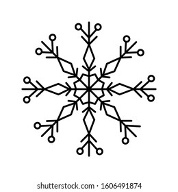 Snowflake icon. Simple line, outline vector flake of snow icons for ui and ux, website or mobile application