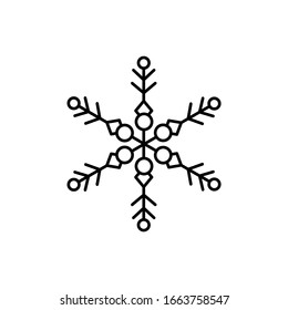 Snowflake icon. Simple line, outline vector flake of snow icons for ui and ux, website or mobile application