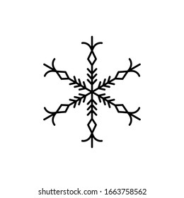 Snowflake icon. Simple line, outline vector flake of snow icons for ui and ux, website or mobile application