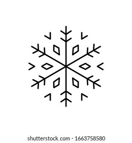 Snowflake icon. Simple line, outline vector flake of snow icons for ui and ux, website or mobile application