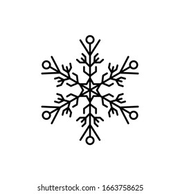 Snowflake icon. Simple line, outline vector flake of snow icons for ui and ux, website or mobile application