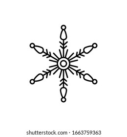 Snowflake icon. Simple line, outline vector flake of snow icons for ui and ux, website or mobile application