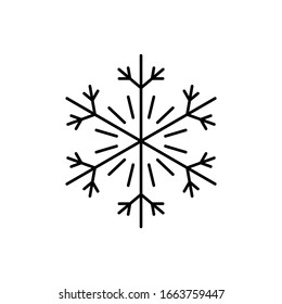 Snowflake icon. Simple line, outline vector flake of snow icons for ui and ux, website or mobile application