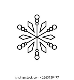 Snowflake icon. Simple line, outline vector flake of snow icons for ui and ux, website or mobile application