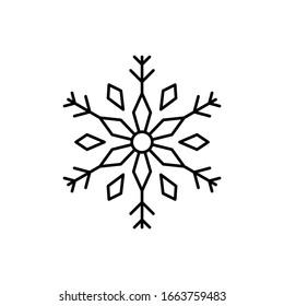 Snowflake icon. Simple line, outline vector flake of snow icons for ui and ux, website or mobile application