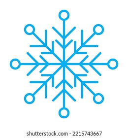 Snowflake. Snowflake icon. Simple snowflake icon in line style design. Snow snowflake symbol. Vector illustration