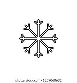 snowflake icon. Simple outline vector of Christmas, New Year and holidays set icons for UI and UX, website or mobile application