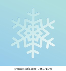 Snowflake icon. Simple snowflake sign isolated. Vector illustration.