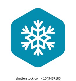 Snowflake icon in simple style isolated vector illustration
