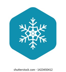 Snowflake icon in simple style on a white background vector illustration