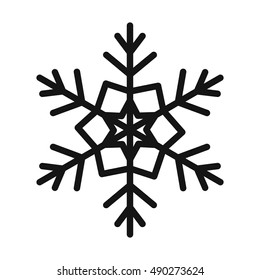 Snowflake icon in simple style on a white background vector illustration