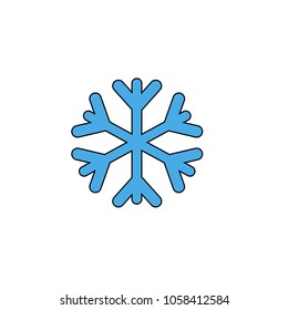 snowflake icon. simple vector design. Vector illustration