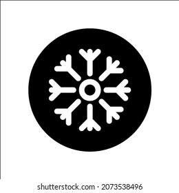 Snowflake icon, simple vector glyph style