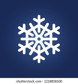 Snowflake icon simple winter sign 