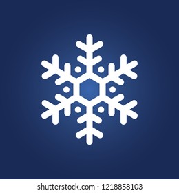 Snowflake icon simple winter sign 